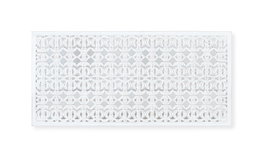 GINER Y COLOMER Cabecero Artesanal Blanco Decapado de MDF, 165 cm de Ancho x 80 cm de Alto, Panel Decorativo para Cama